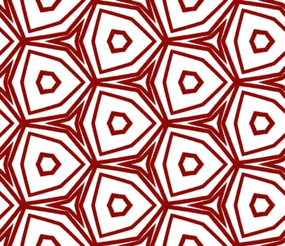 Striped hand drawn pattern. Maroon symmetrical kaleidoscope background. Textile ready positive print, swimwear fabric, wallpaper, wrapping. Repeating striped hand drawn tile.