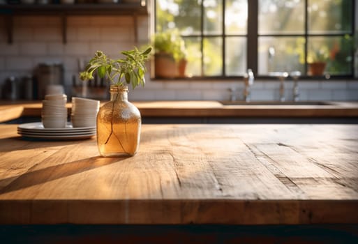 Flowers in a transparent vase are on the table. Flowers in a small vase. Flowers on the table in the restaurant. High quality photo