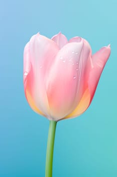 Beautiful tulips in pastel colors. Selective focus. Nature.