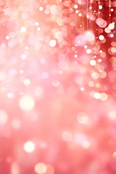Pink background with sparkles and confetti. Selective focus. Holiday.