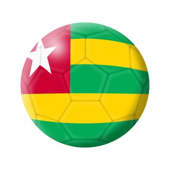 A Togo soccer ball football illustration isolated on white with clipping path