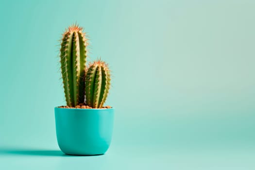 Cacti in clay pots. Minimalism. High quality photo