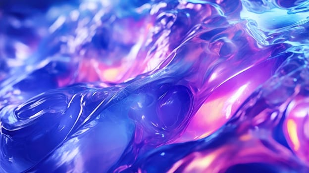 Abstract ice and liquid background in electric neon colors. 