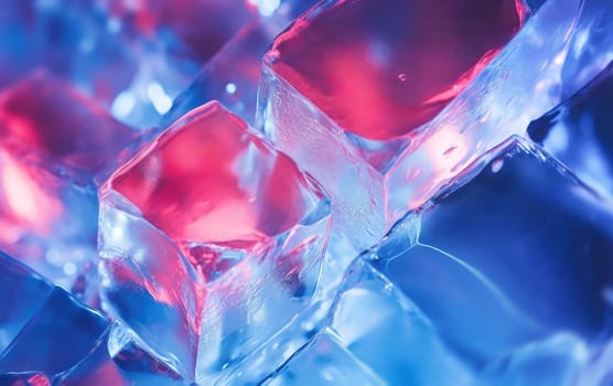 Abstract ice and liquid background in electric neon colors. 