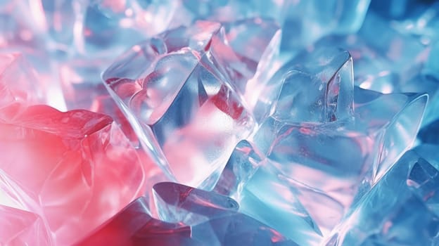 Abstract ice and liquid background in electric neon colors. 