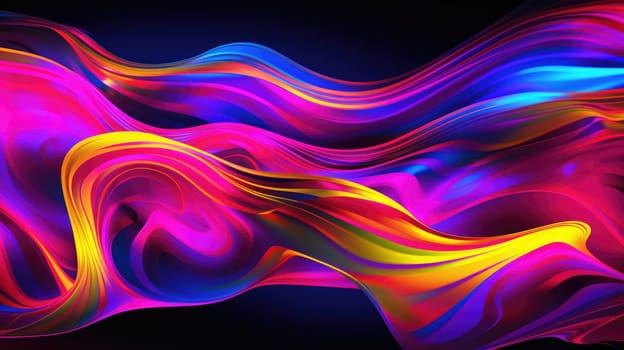 Abstract liquid background in electric neon colors. The colourful texture of the water surface.