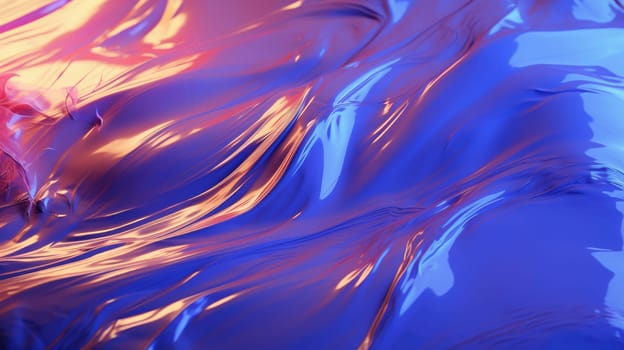 Abstract liquid background in electric neon colors. The colourful texture of the water surface.