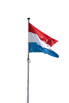  the Luxembourg flag waving on a transparent background