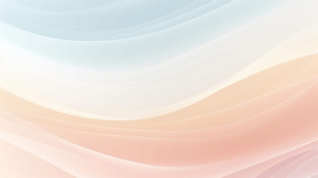 Abstract background with multicoloured wavy lines and shapes in delicate pastel shades