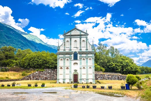 Sanctuary of the Madonna del Piano in Cambremo view, Lombardy region of Italy