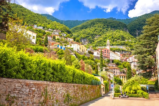 Como lake idyllic village of Moltrasio view, Lombardy region of Italy