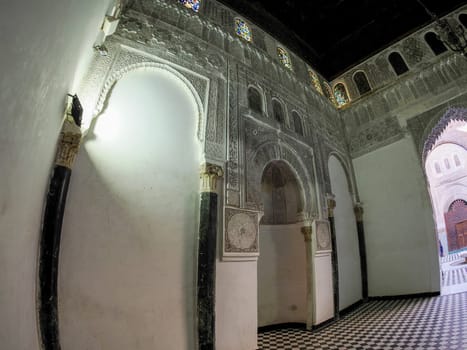 View of the Al-Attarine Madrasa in Fes, Morocco