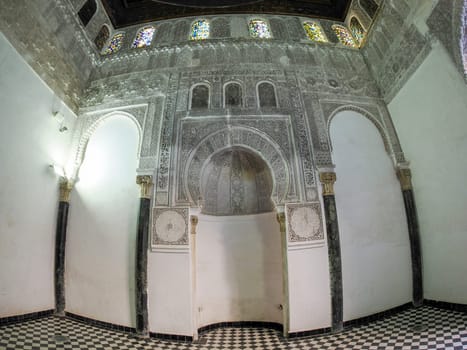 View of the Al-Attarine Madrasa in Fes, Morocco