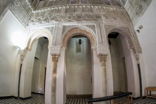 View of the Al-Attarine Madrasa in Fes, Morocco