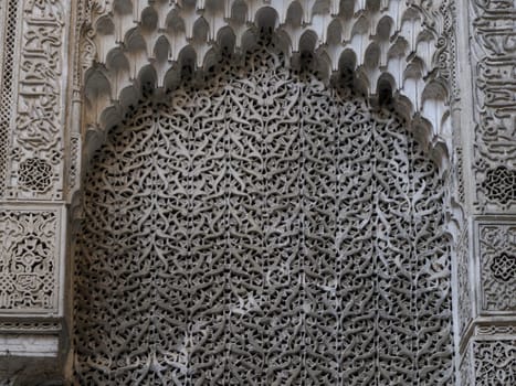 View of the Al-Attarine Madrasa in Fes, Morocco