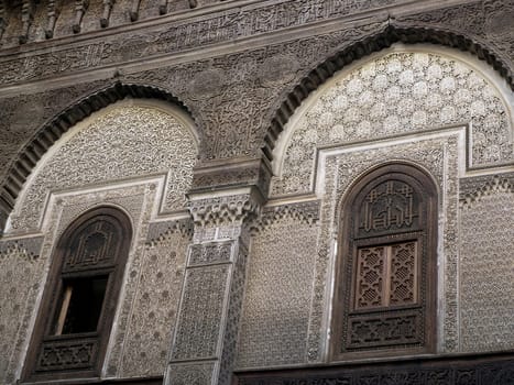 View of the Al-Attarine Madrasa in Fes, Morocco