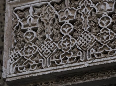 View of the Al-Attarine Madrasa in Fes, Morocco