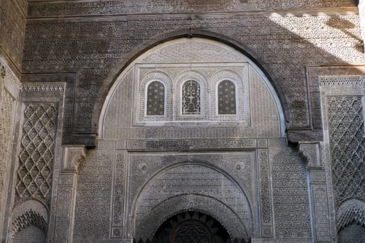 View of the Al-Attarine Madrasa in Fes, Morocco