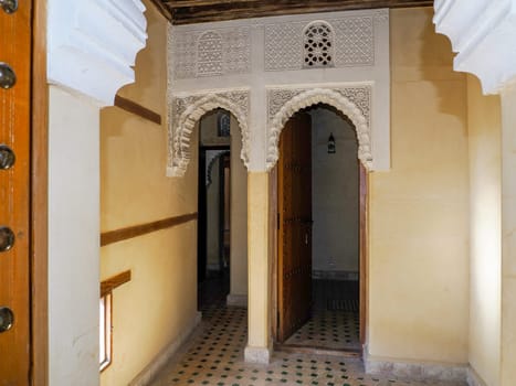 View of the Al-Attarine Madrasa in Fes, Morocco