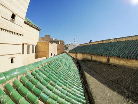 View of the Al-Attarine Madrasa in Fes, Morocco