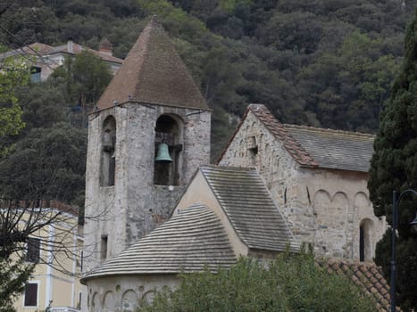 San Paragorio church Old noli medieval village liguria italy