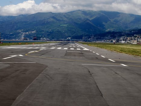 The Runaway before taking off from airport of Genoa, Italy