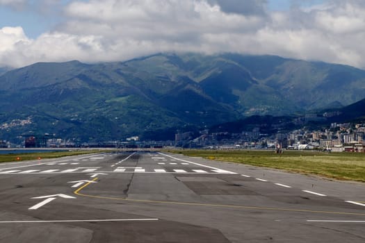 The Runaway before taking off from airport of Genoa, Italy