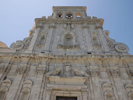 dome detail ortigia syracuse old buildings street view on sunny day Sicily, Italy