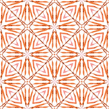 Striped hand drawn design. Orange surprising boho chic summer design. Textile ready cute print, swimwear fabric, wallpaper, wrapping. Repeating striped hand drawn border.