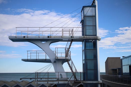 Diving boards on a sunny day. High quality photo