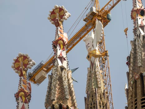 Sagrada Familia Barcelona Spain under construction