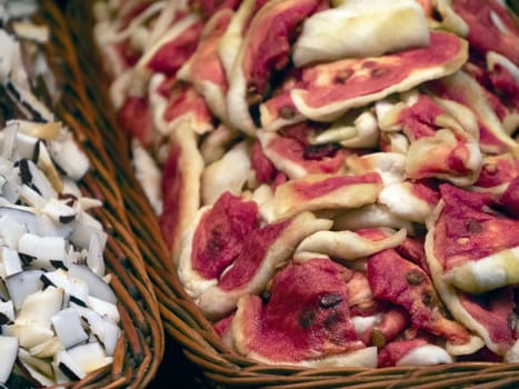 assorted sweets boqueria the barcelona fruit seafood meat ham food market