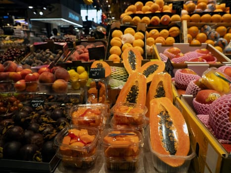 fruit smoothie boqueria the barcelona fruit seafood meat ham food market