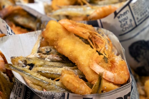 fried sea food at boqueria the barcelona fruit seafood meat ham food market