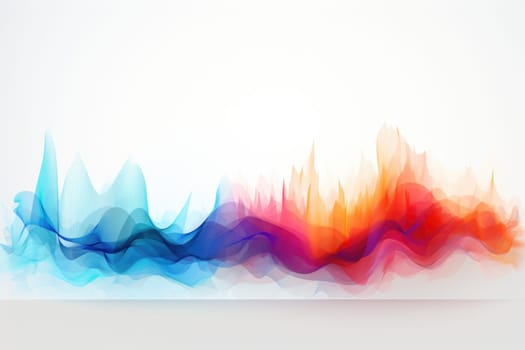 sound wave abstract, white background. AI Generated