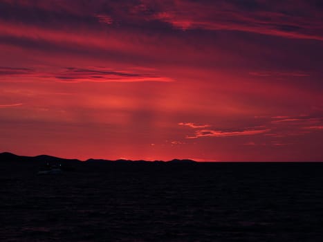 a superb red sunset inzadar croatia