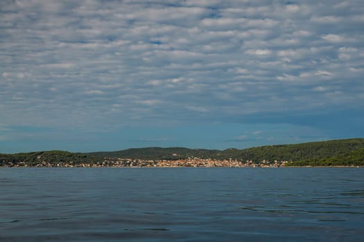 Ugljan island in front of Zadar - Archipelago - Islands of the Kornati archipelago national park in Croatia landscape view from the sea boat