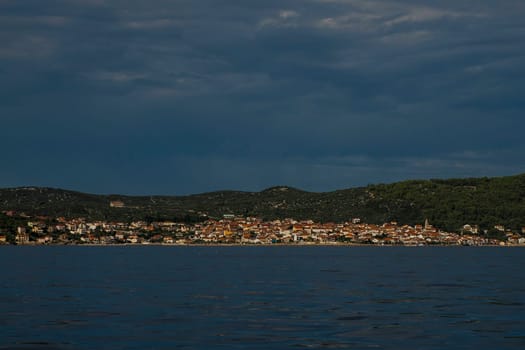 Ugljan island in front of Zadar - Archipelago - Islands of the Kornati archipelago national park in Croatia landscape view from the sea boat