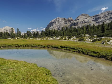 Fanes Alpine activities - Dolomites mountains north of Italy