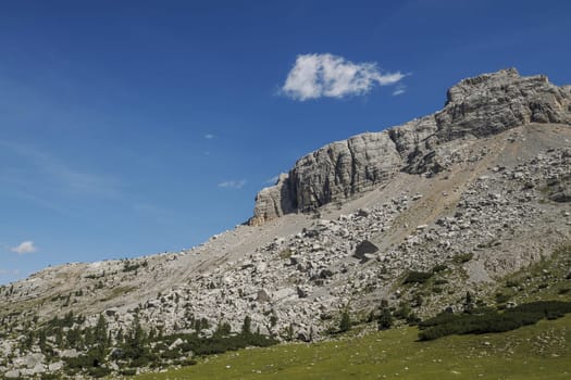 Fanes Alpine activities - Dolomites mountains north of Italy