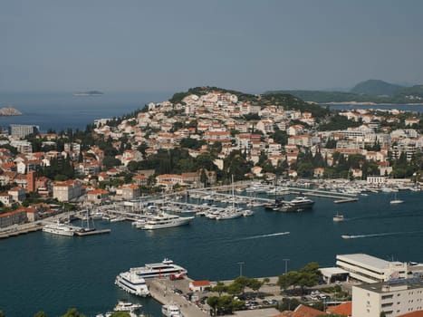 Modern district of Dubrovnik Croatia medieval town