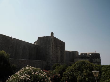 Dubrovnik Croatia medieval town view from the city walls