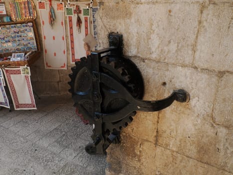 door mechanism detail Dubrovnik Croatia medieval town
