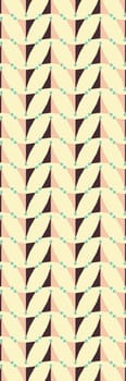 Retro vintage bookmark with geometrical pattern