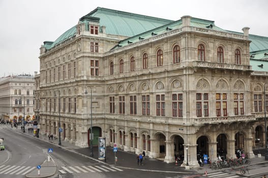 The majestic opera house of Vienna, Austria