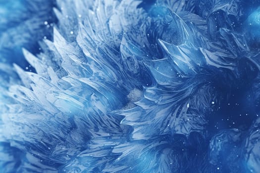 Closeup of ice frost, background, wallpaper banner