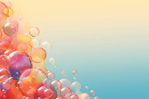 Bubble background, colorful circle, greeting card