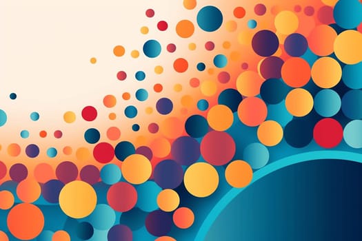 polka dot background, circle wallpaper, colorful banner poster