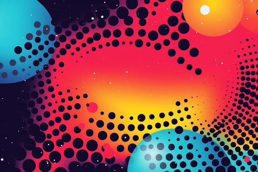 polka dot background, circle wallpaper, colorful banner poster