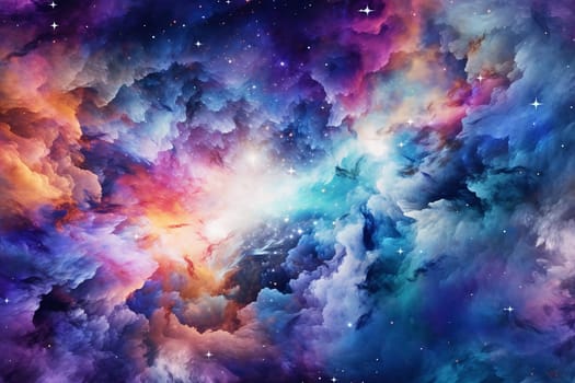 Galaxy background with stars and starry night, landscape of an astronomy sky, fantasy illustration